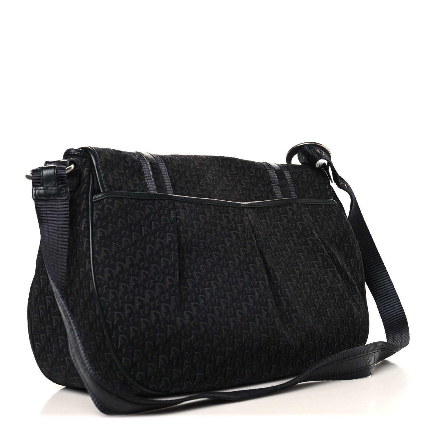 Canvas Diorissimo Buckle Messenger Black
