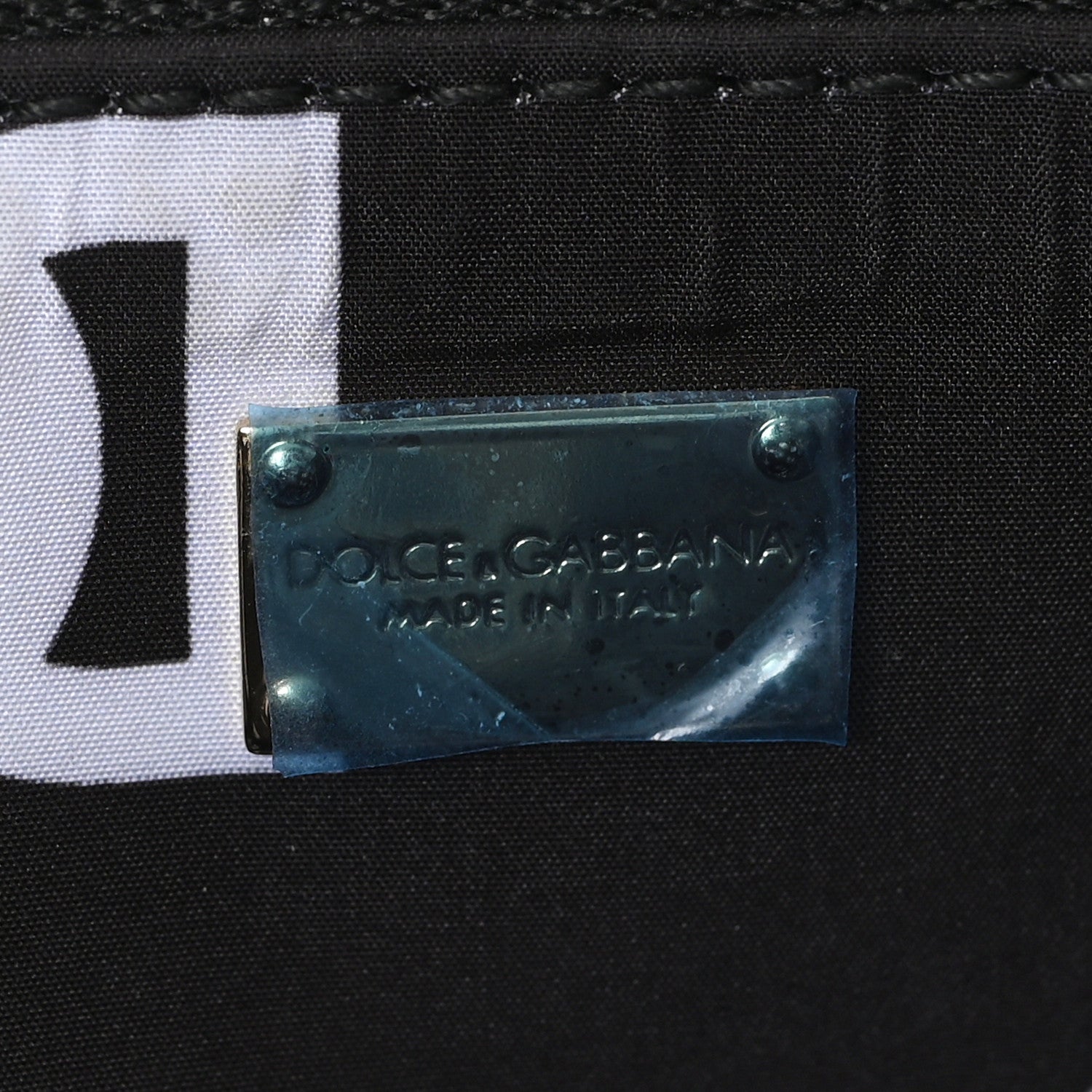 DOLCE GABBANA Calfskin DG Logo Shopper Tote Black