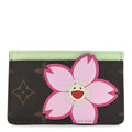 LV X TM Monogram Cherry Blossom  Holder Sakura Brown
