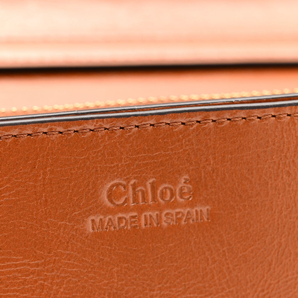 Calfskin Iconic Flap Wallet On Chain Clay Brown