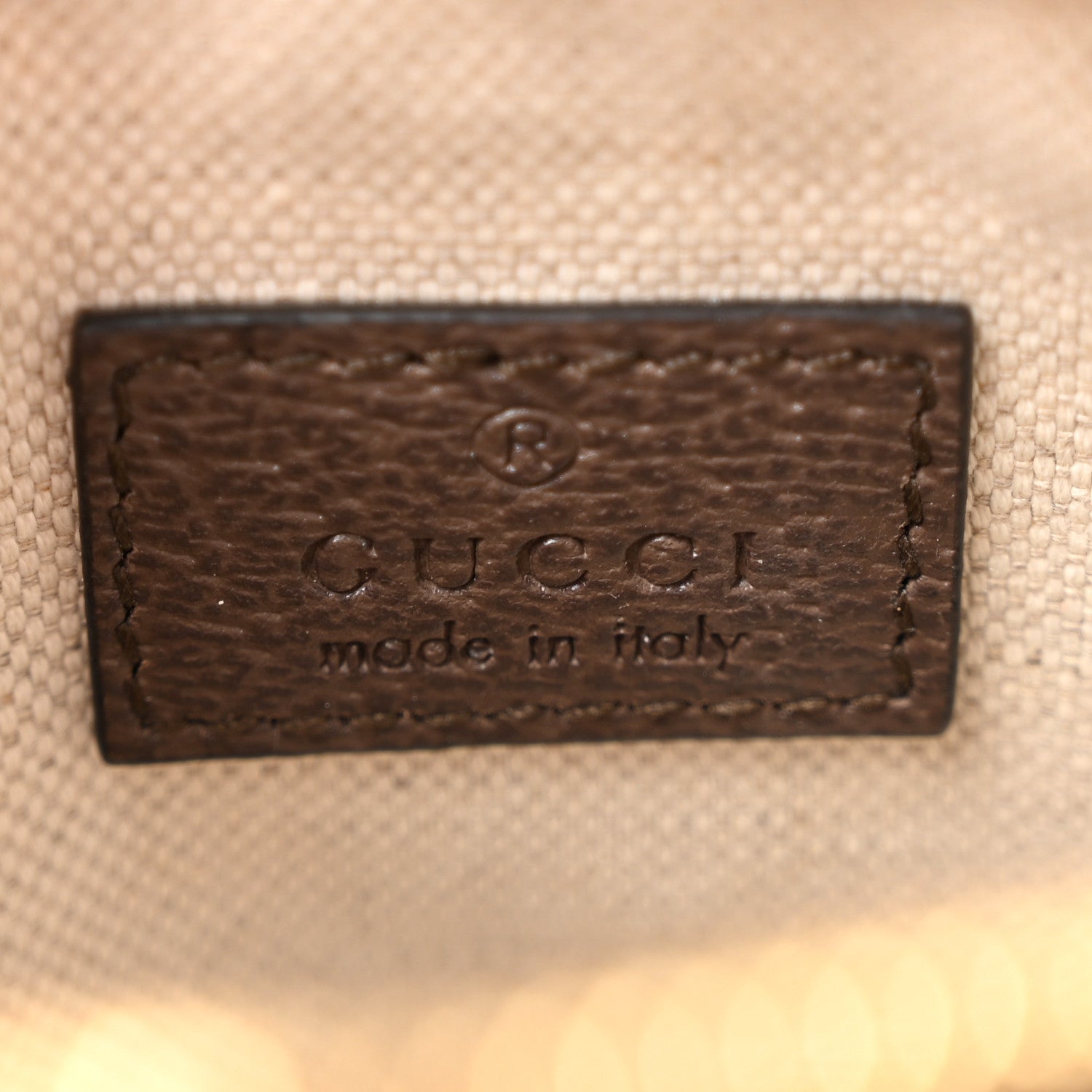 GG Supreme Monogram Textured Dollar Calfskin Web Super Mini Ophidia Top Handle Bowler Bag  Beige Ebony New Acero