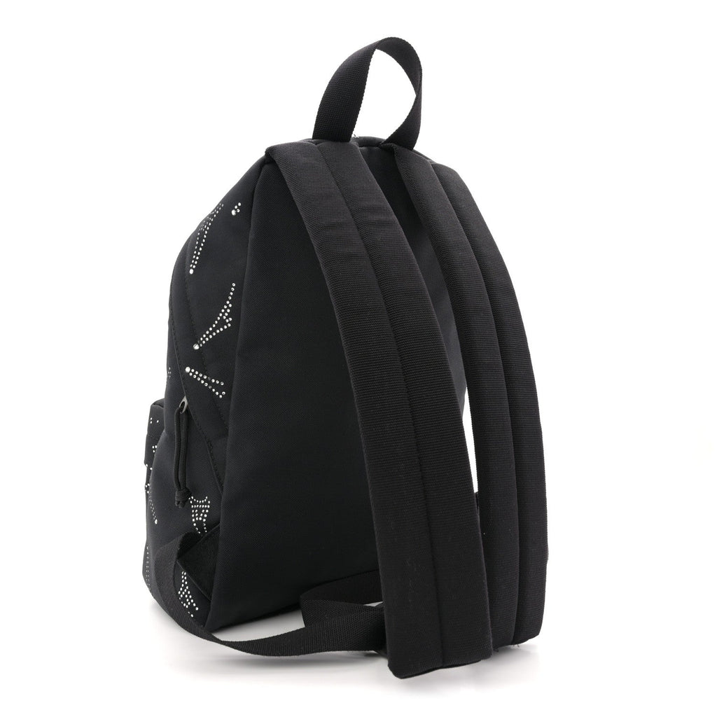 Canvas Crystal Embellished Eiffel Tower Explorer Backpack S Black