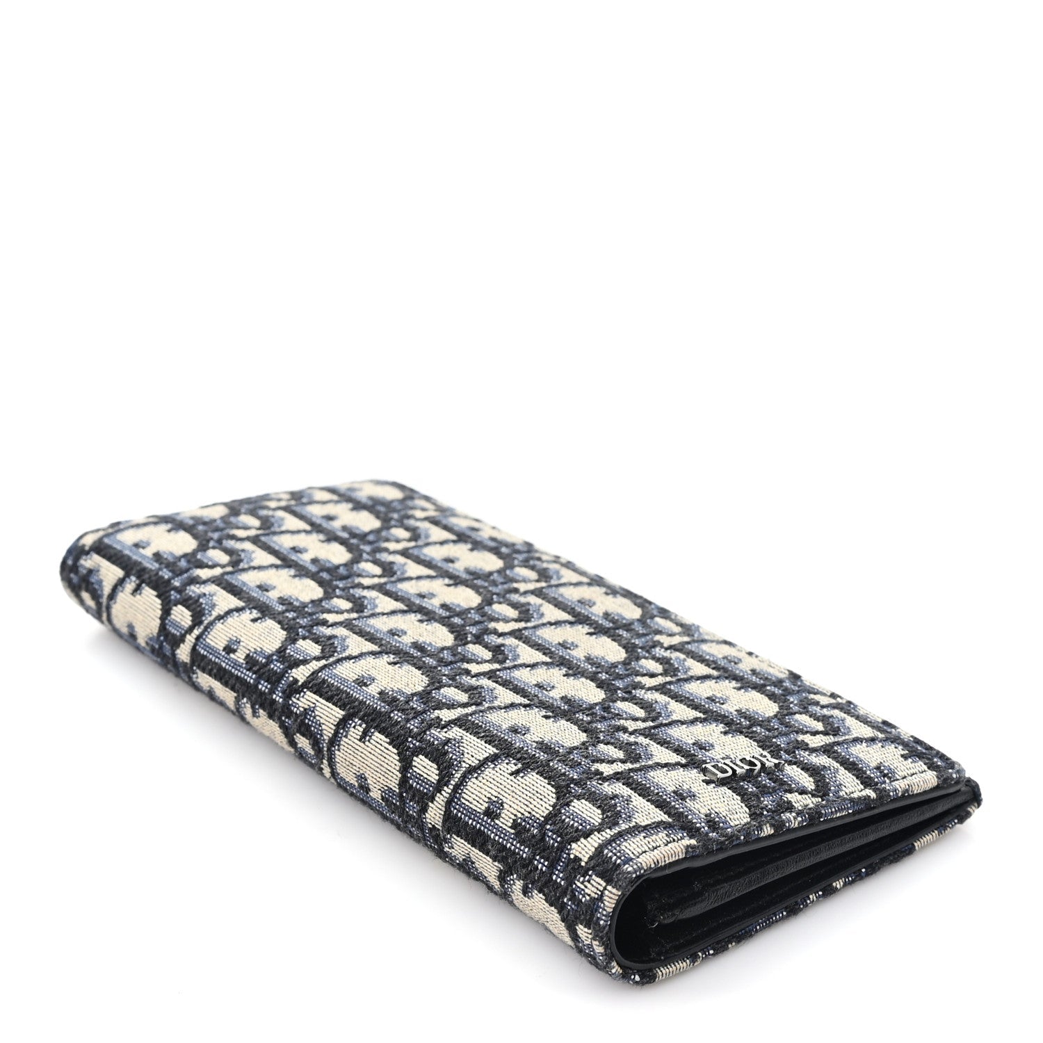 Oblique Long Vertical Wallet Blue Multicolor