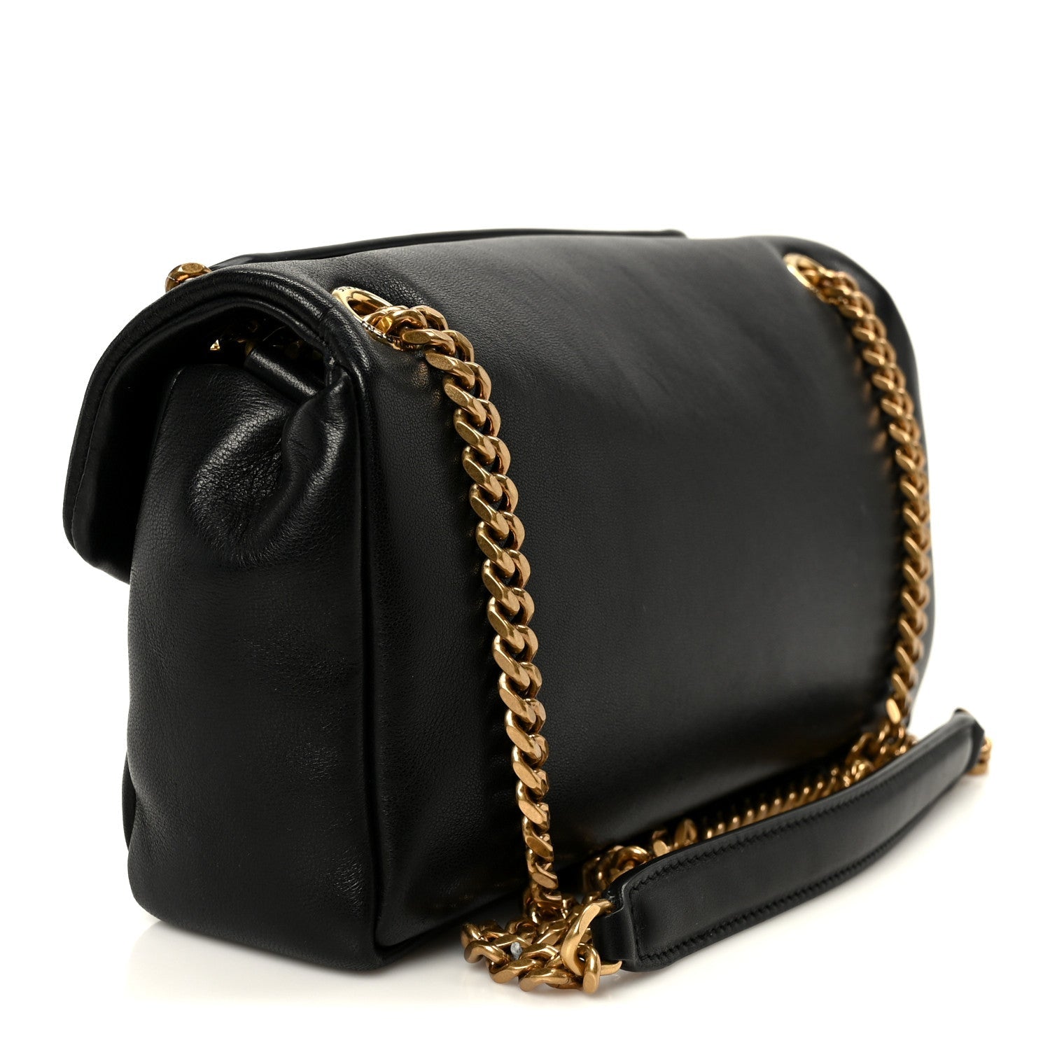 Plunged Lambskin Calypso Black