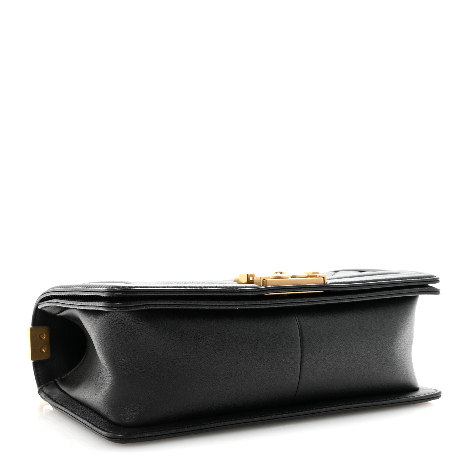Calfskin Quilted Medium Boy Flap Black