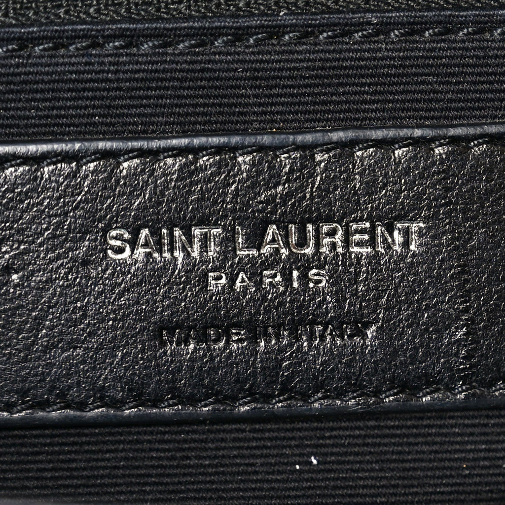 Calfskin Y Quilted Monogram Small Loulou Bowling Bag Black