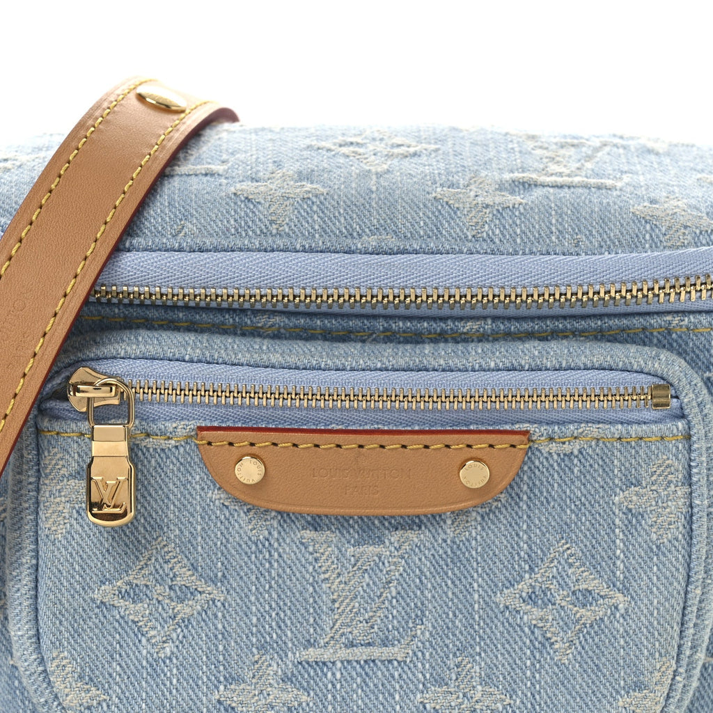Monogram Denim Mini Bumbag Sky Blue