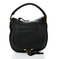 Calfskin Medium Marcie Satchel Black