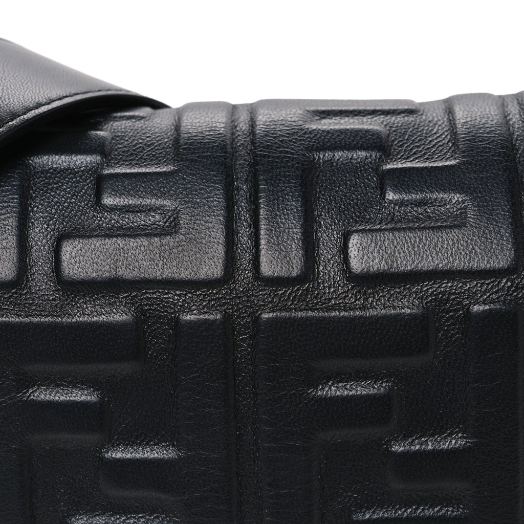 Nappa FF 1974 Embossed Baguette Black
