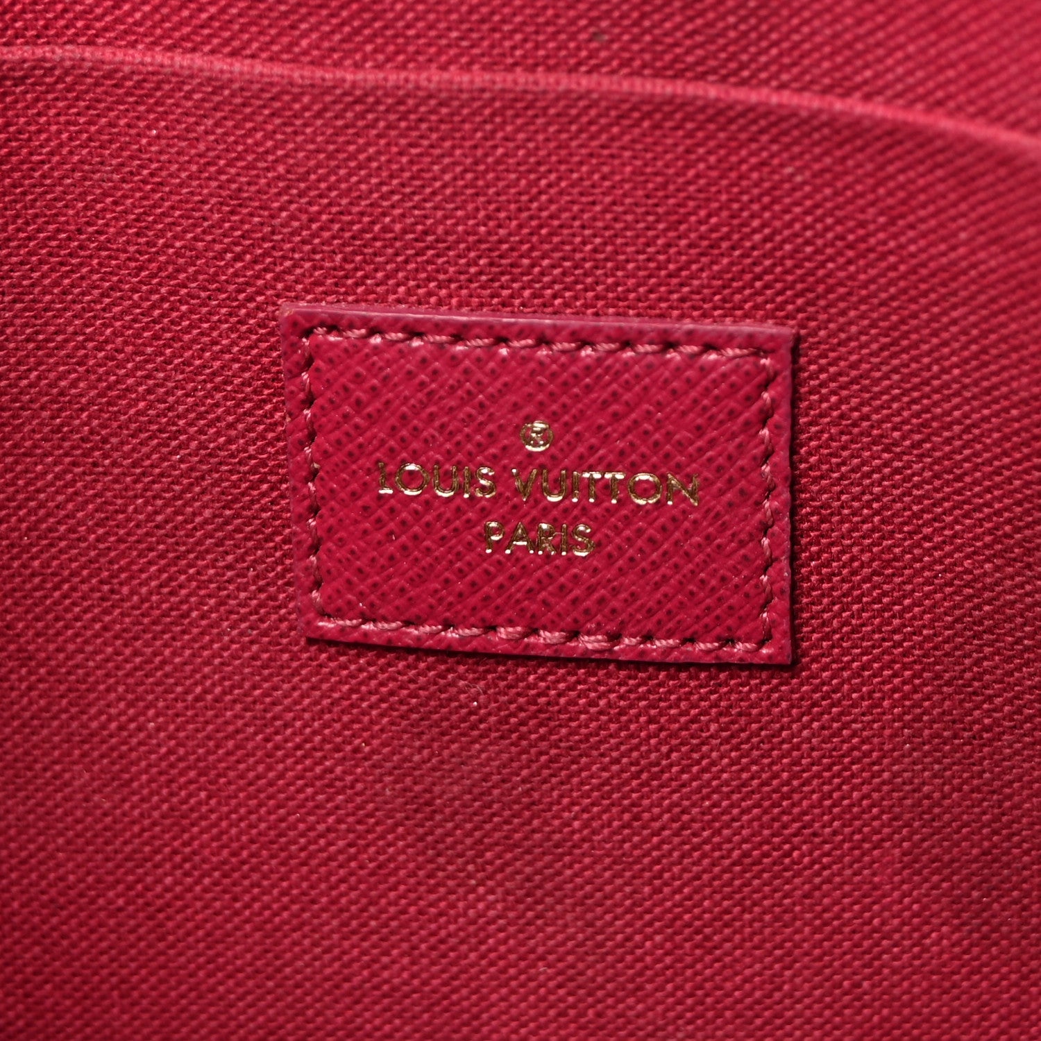 Monogram Pochette Felicie Chain Wallet Fuchsia