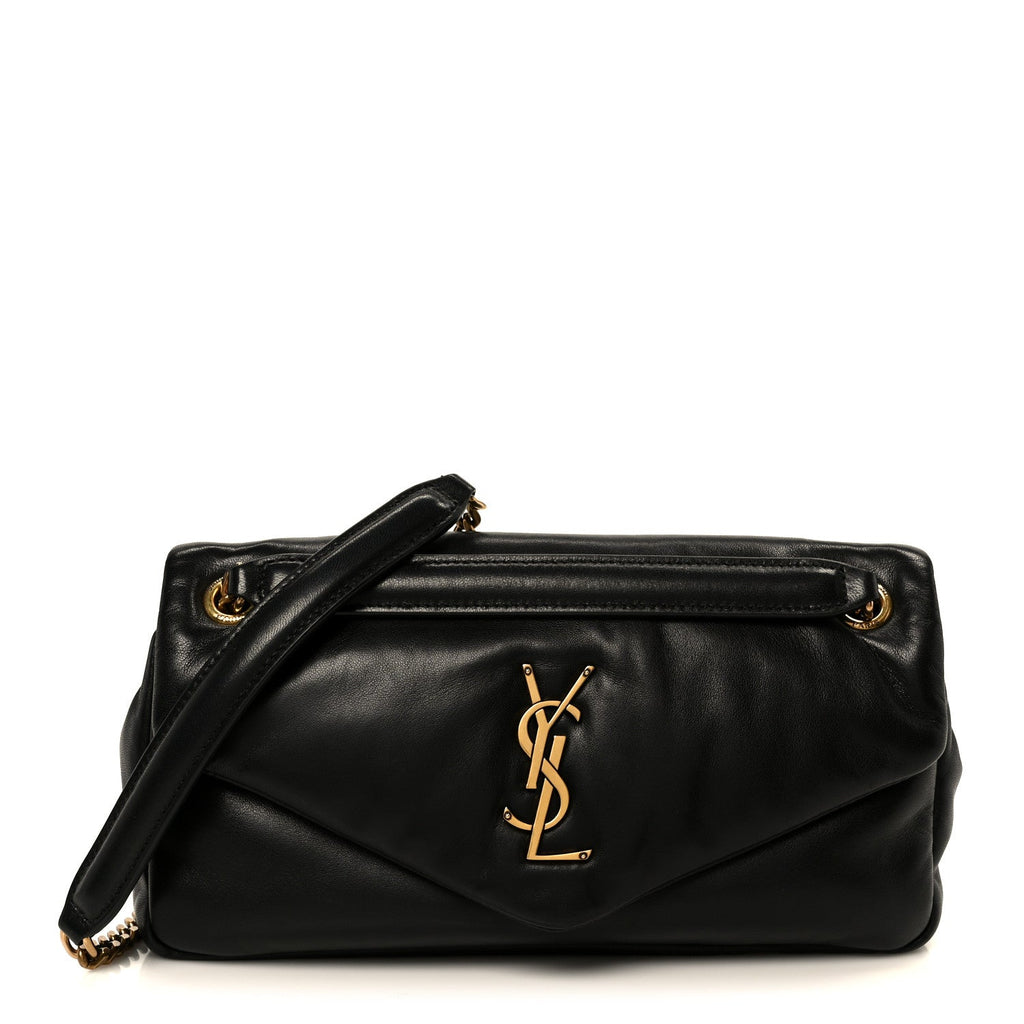 Plunged Lambskin Calypso Black