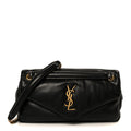 Plunged Lambskin Calypso Black