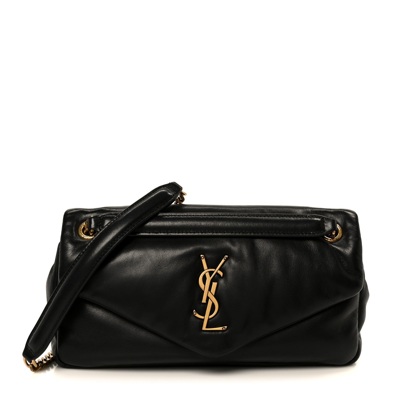 Plunged Lambskin Calypso Black