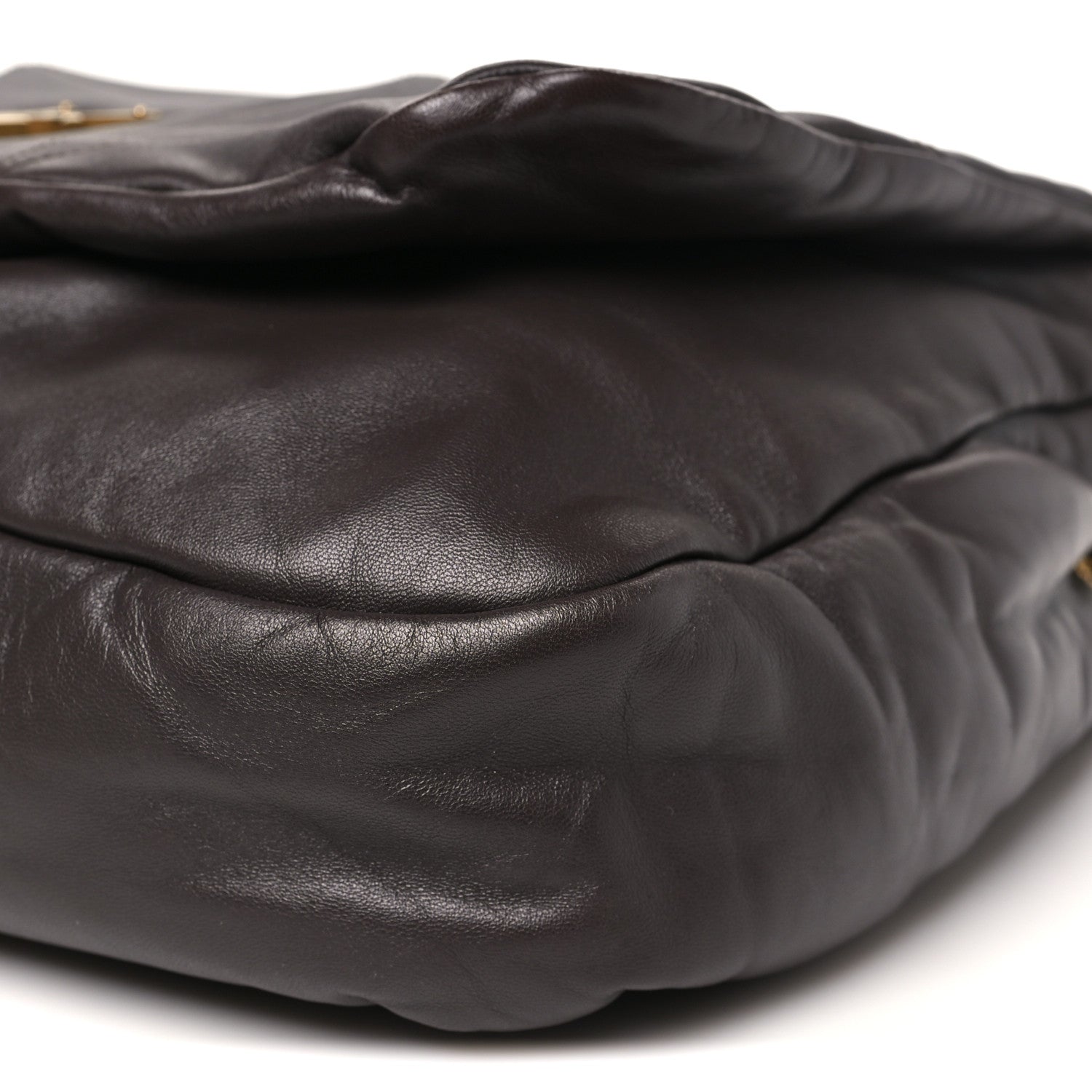 Lambskin Matelasse Monogram Large Jamie 4.3 Dark Sweet Chocolate