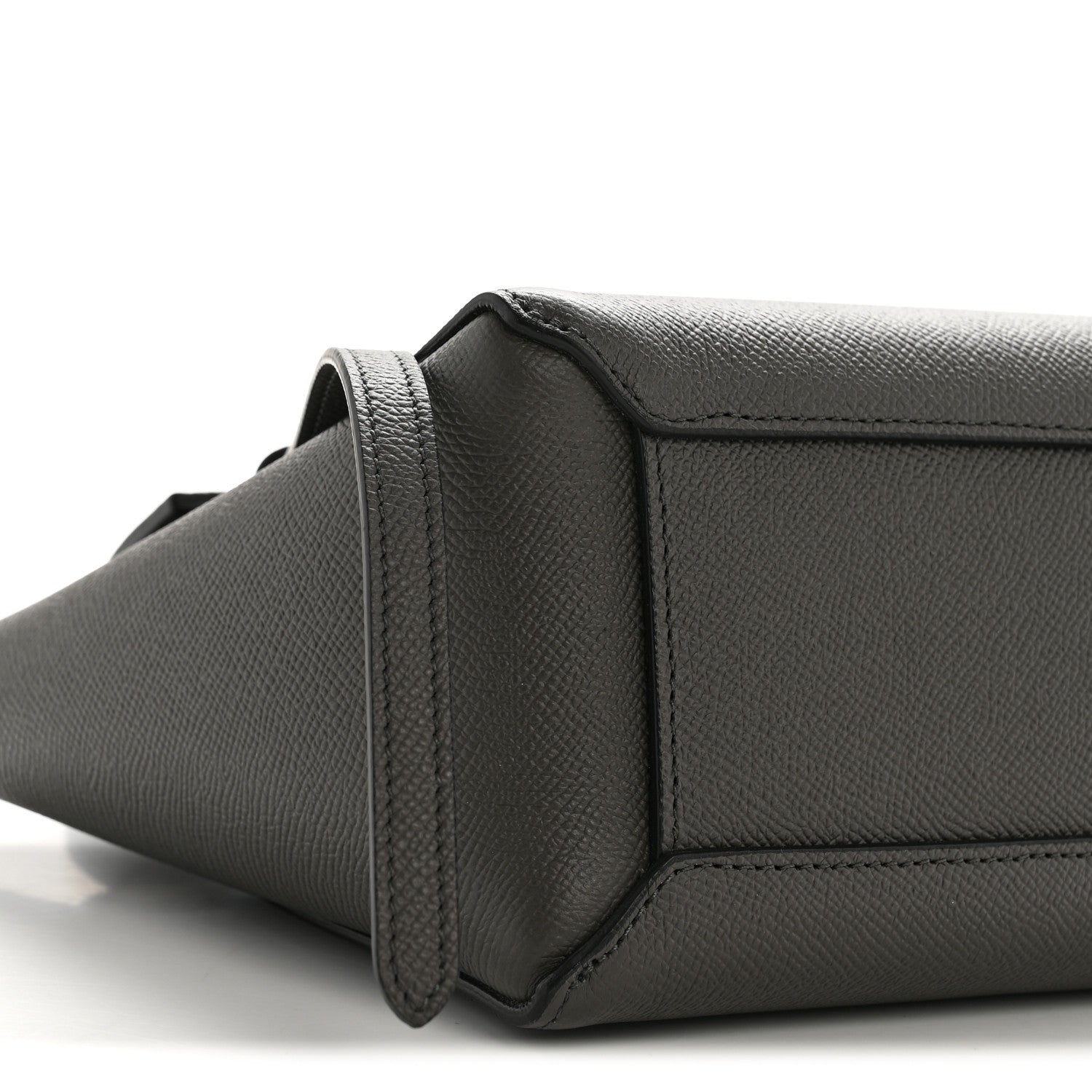 Grained Calfskin Nano Belt Bag Grey
