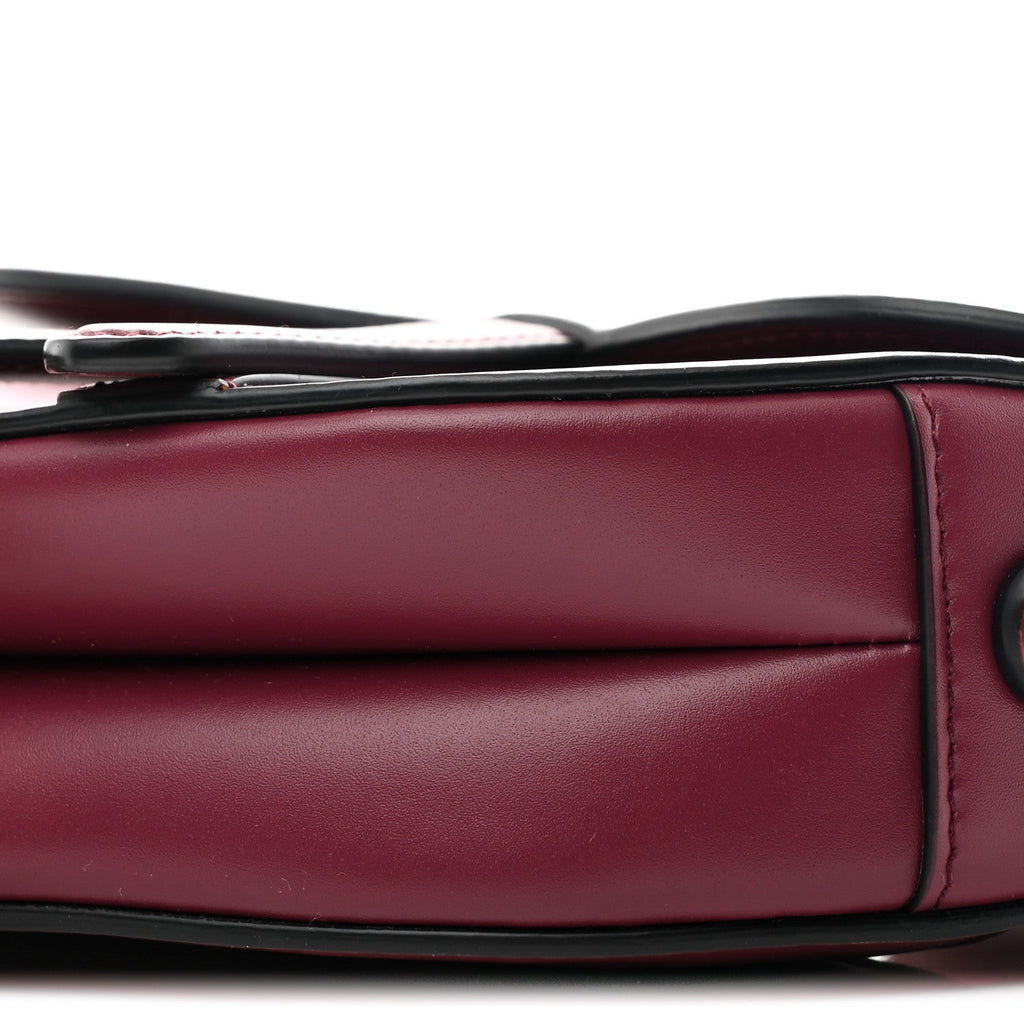 Supple Calfskin Mini Saddle Bag With Strap Purple