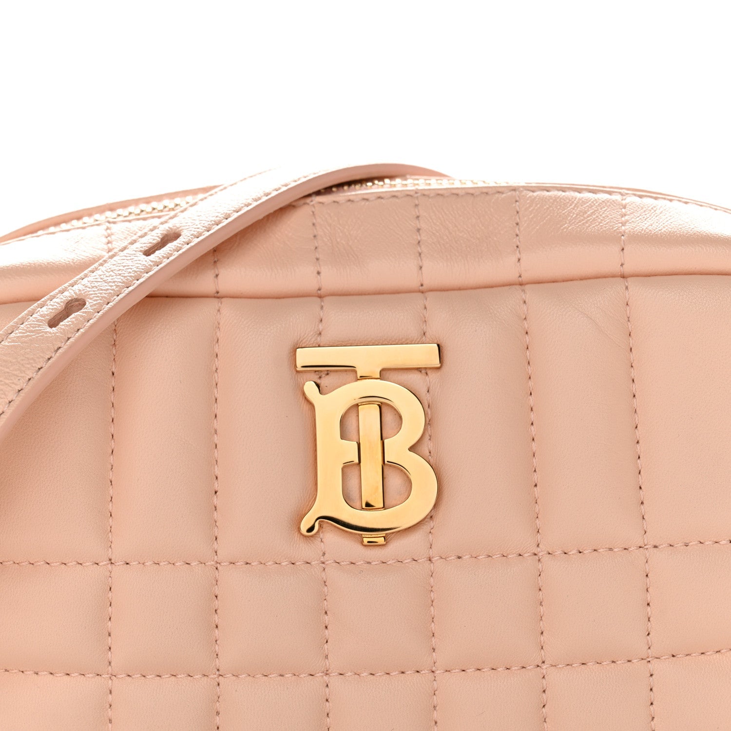 Lambskin Quilted Mini Lola Camera Bag Peach Pink