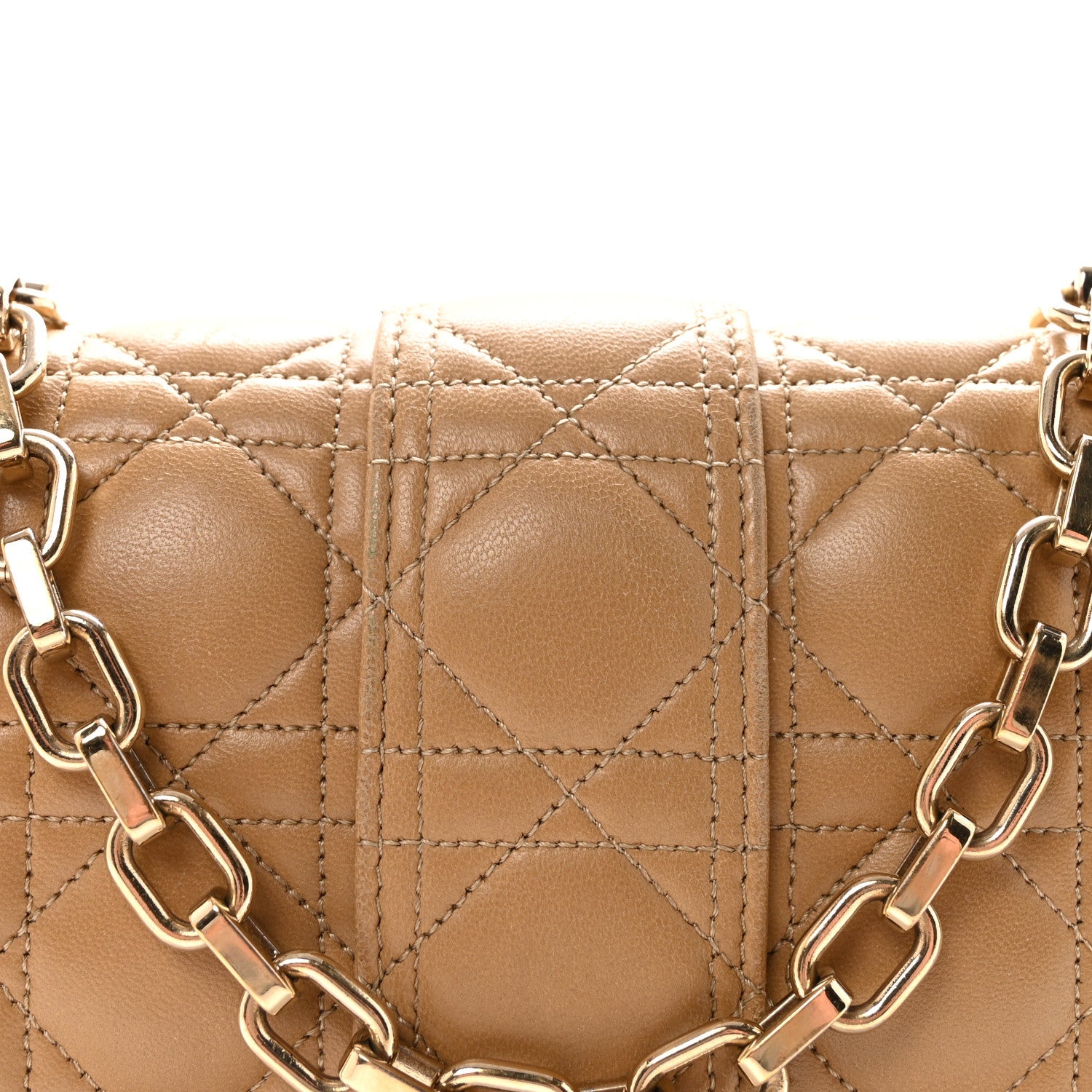 Lambskin Cannage Medium Miss Dior Flap Beige