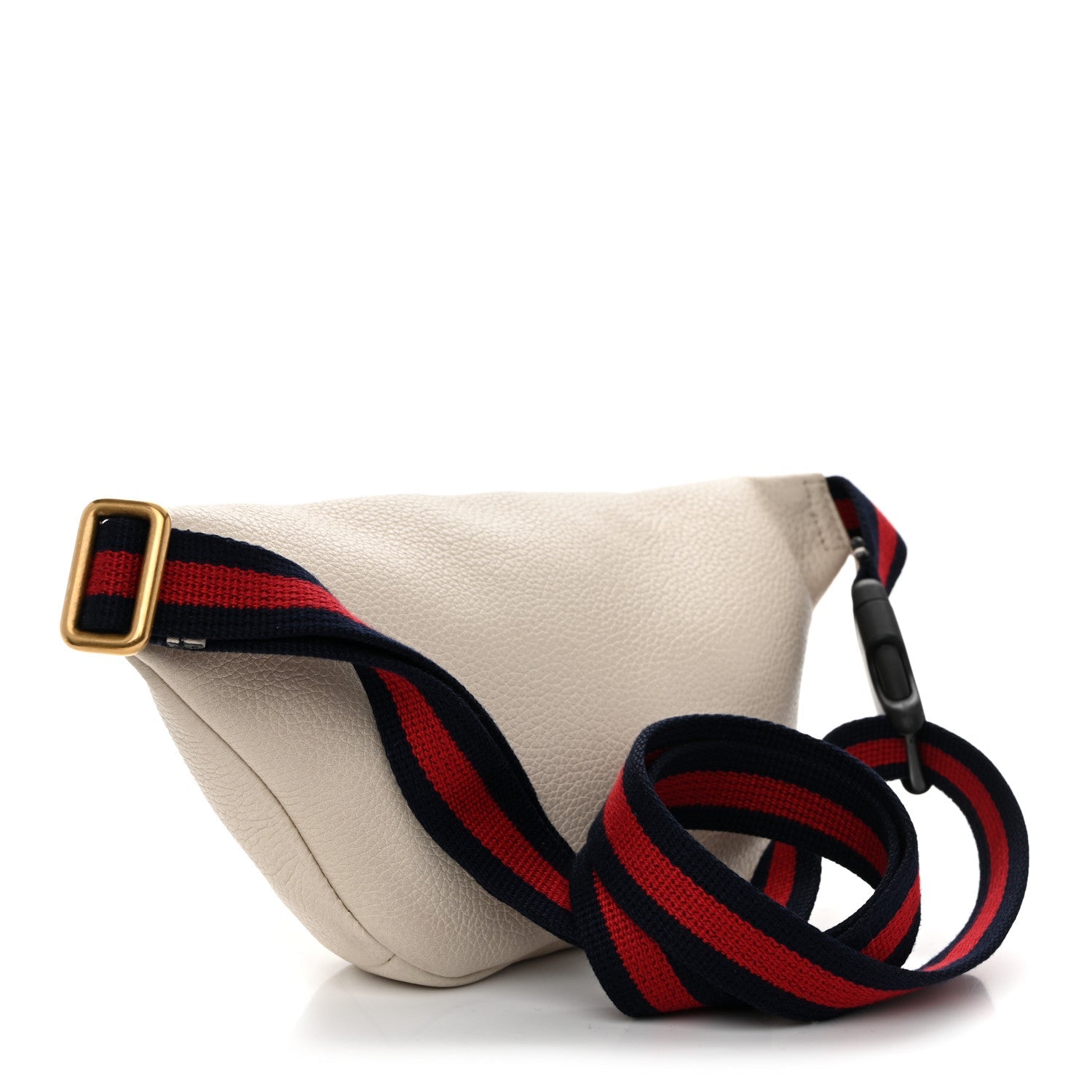 Grained Calfskin Small Logo Belt Bag White