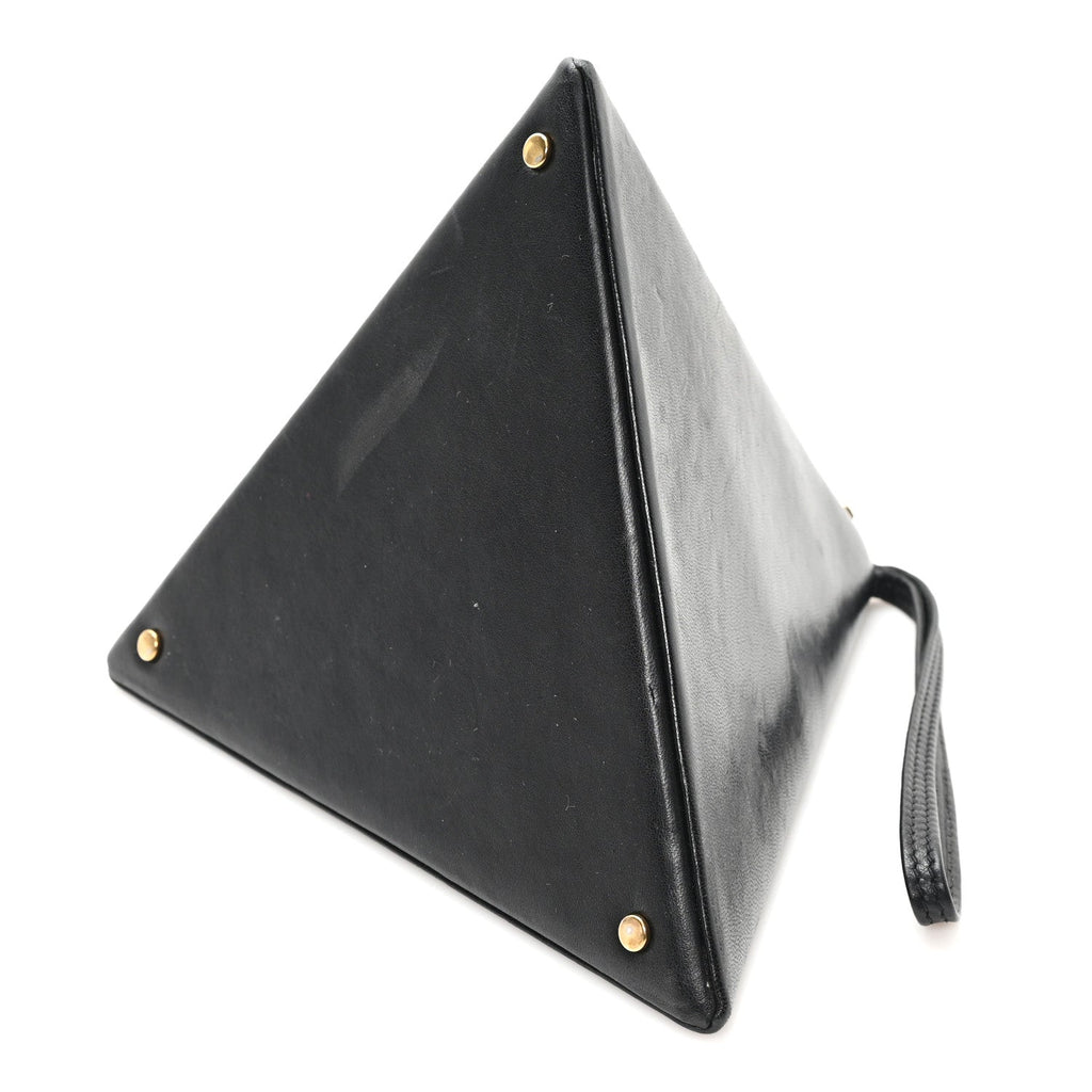 Lambskin Pyramid Clutch Black