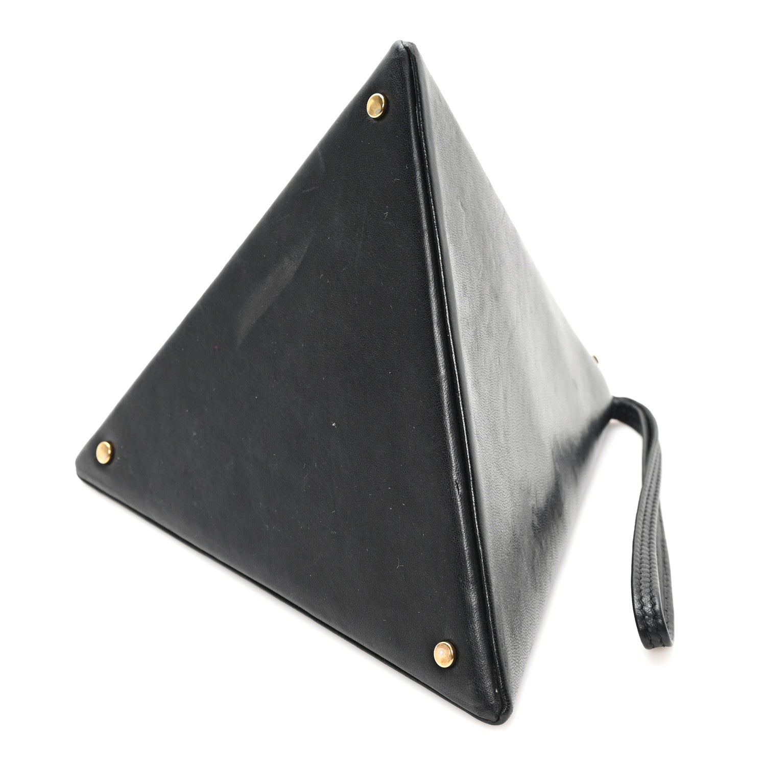 Lambskin Pyramid Clutch Black