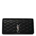 Lambskin Quilted Kate Clutch Black