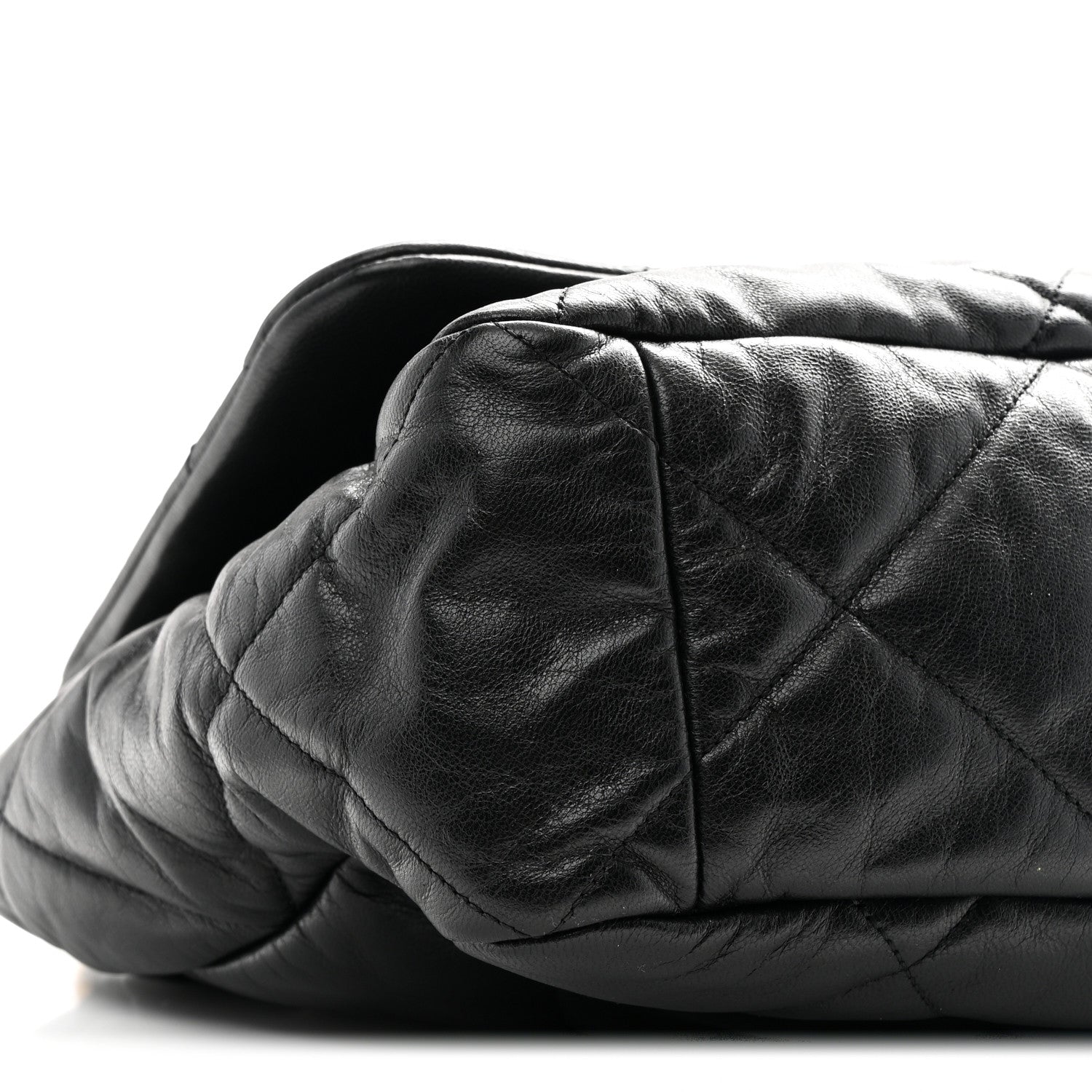 Goatskin Quilted Maxi Chanel 19 Flap Black