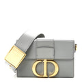 Box Calfskin 30 Montaigne Box Bag Stone Grey