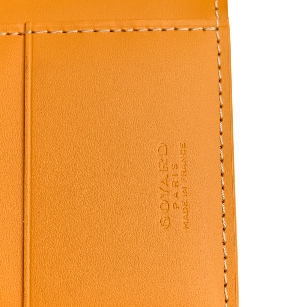 Goyardine Grenelle Passport Wallet Yellow