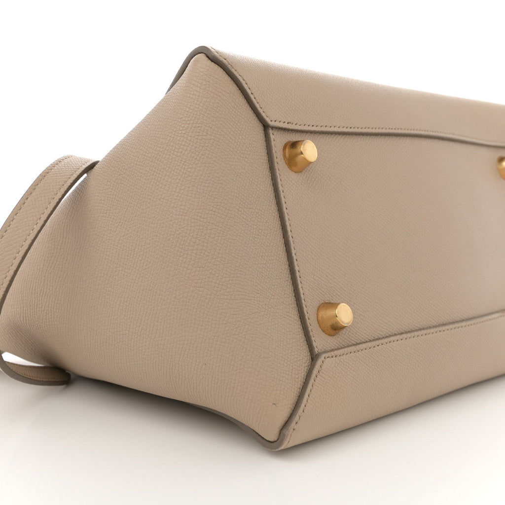 Grained Calfskin Mini Belt Bag Light Taupe