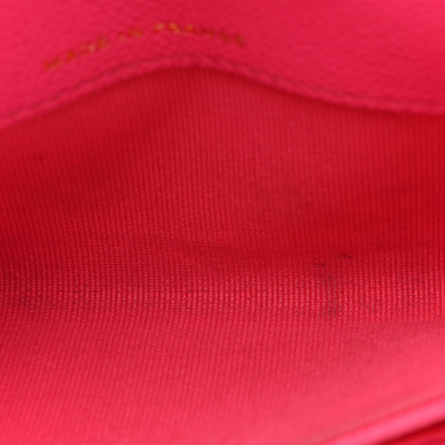 Caviar Quilted Flap  Holder Wallet Fuchsia