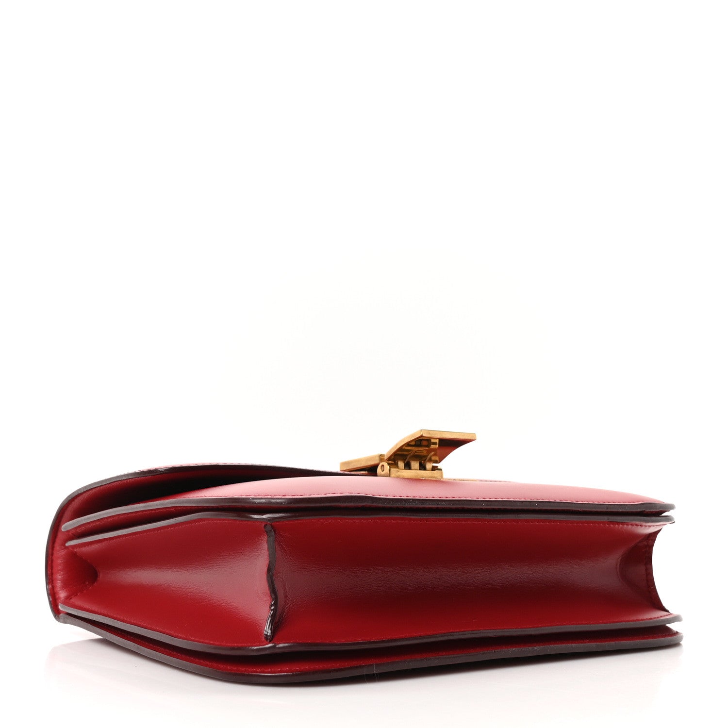 Box Calfskin Medium Classic Box Flap Bag Red