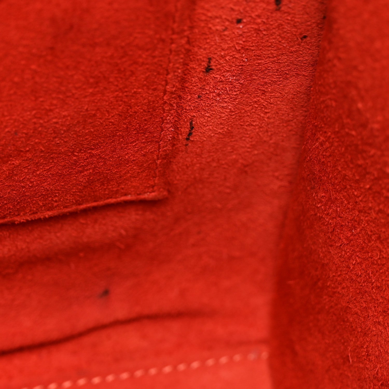 Drummed Calfskin Micro Luggage Vermillion