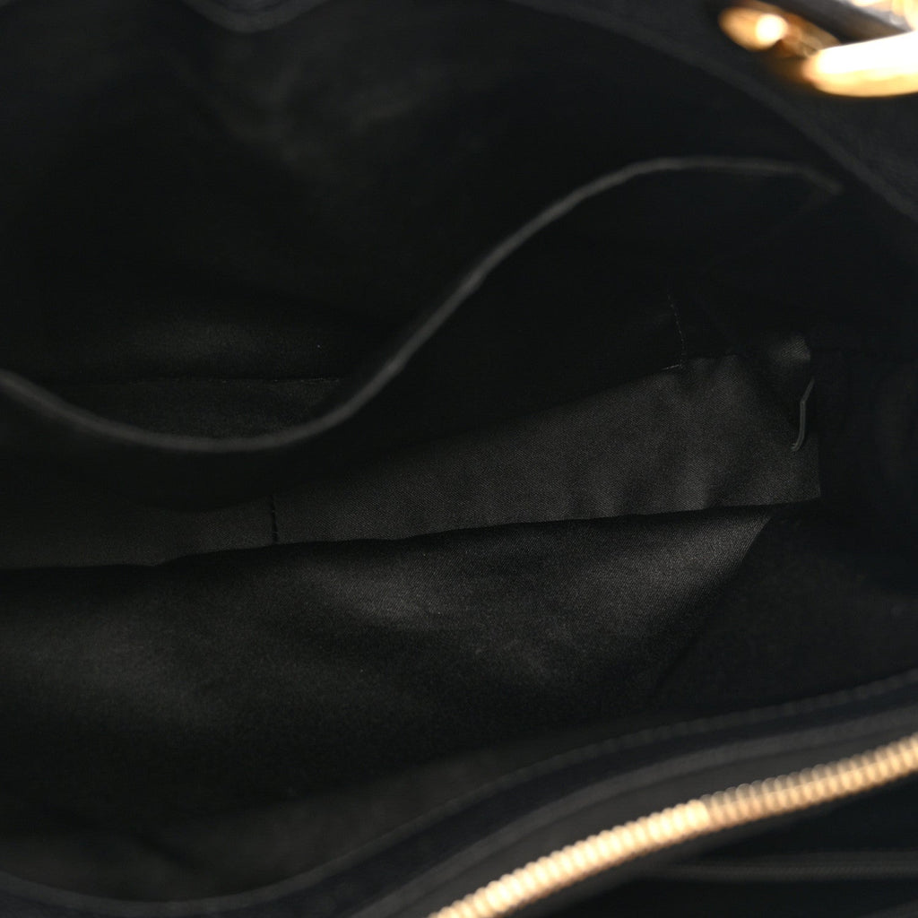 Caviar Quilted Grand Shopping Tote GST Black