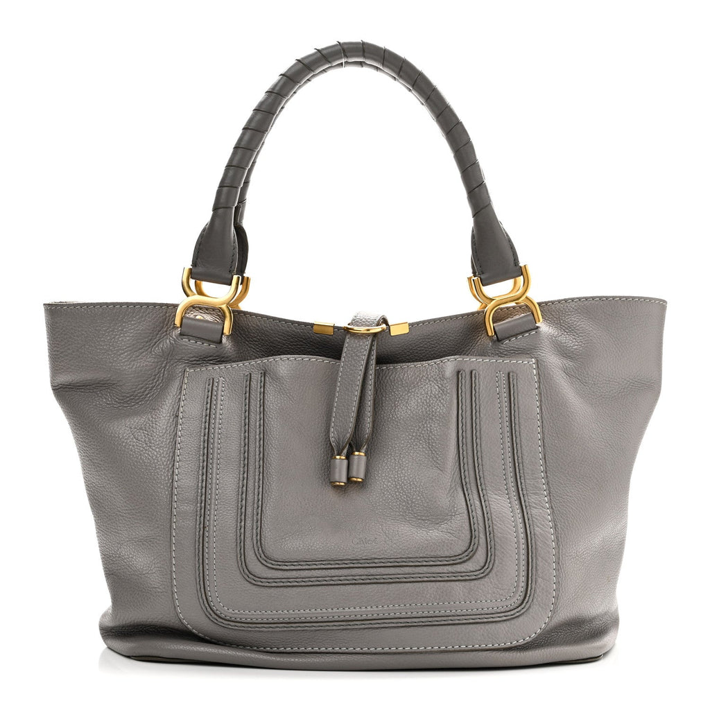 Calfskin Large New Marcie Tote Cashmere Grey
