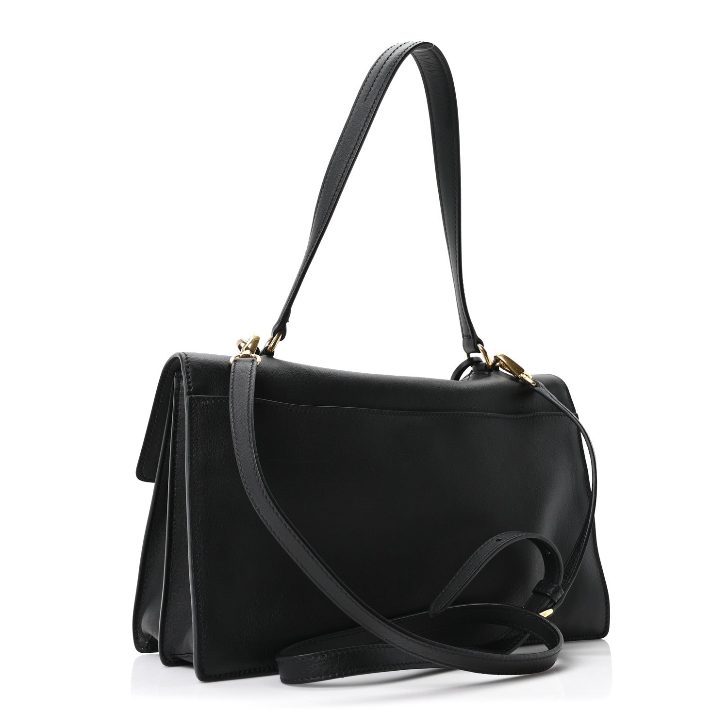 Calfskin Medium Soft Sound Shoulder Bag Black