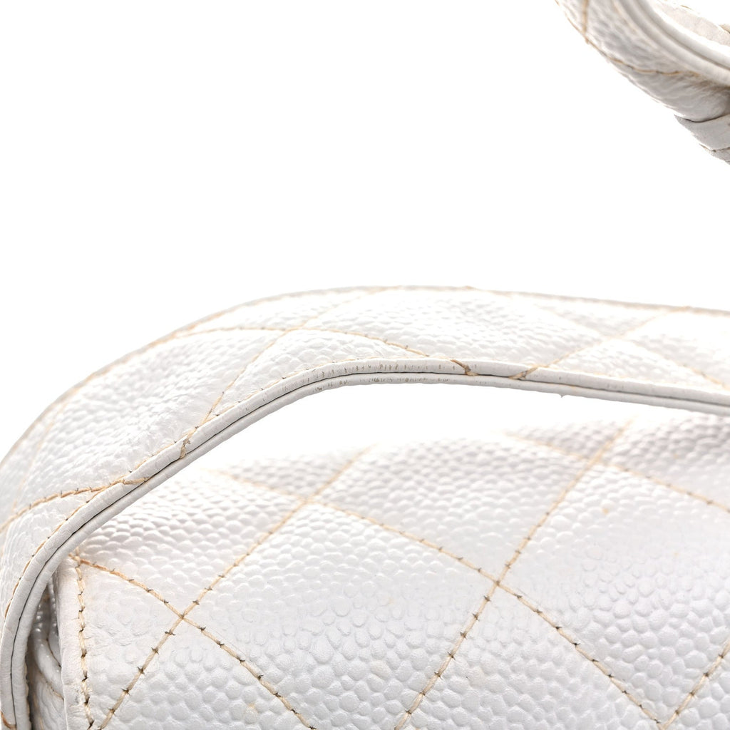 Caviar CC Shoulder Bag White