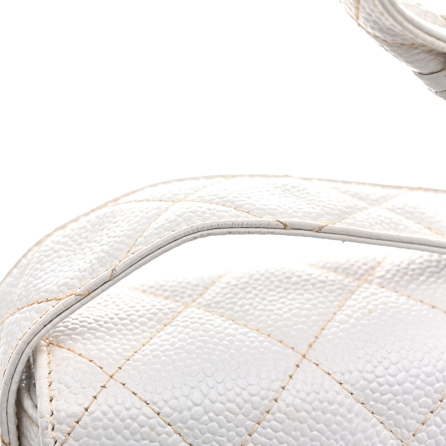 Caviar CC Shoulder Bag White