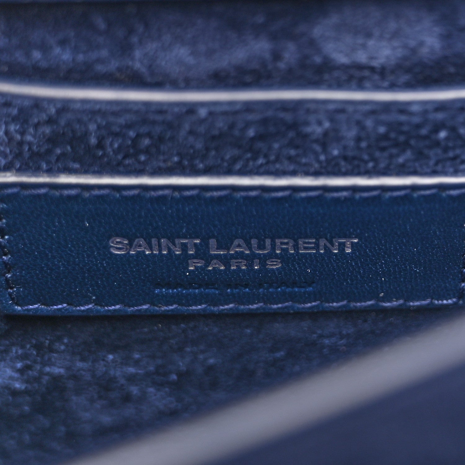 Calfskin Crocodile Embossed Medium Monogram Sunset Navy