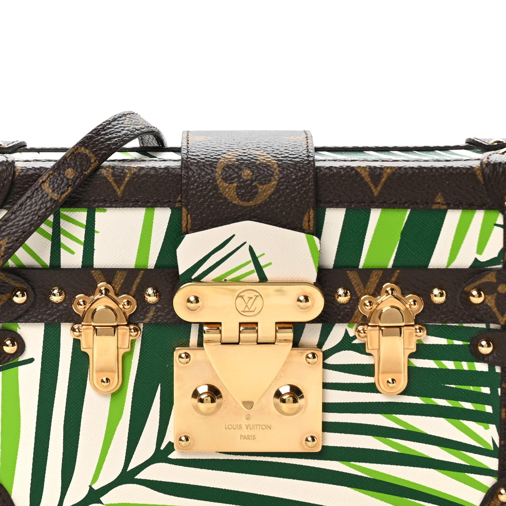 Monogram Palm Trees Print Petite Malle