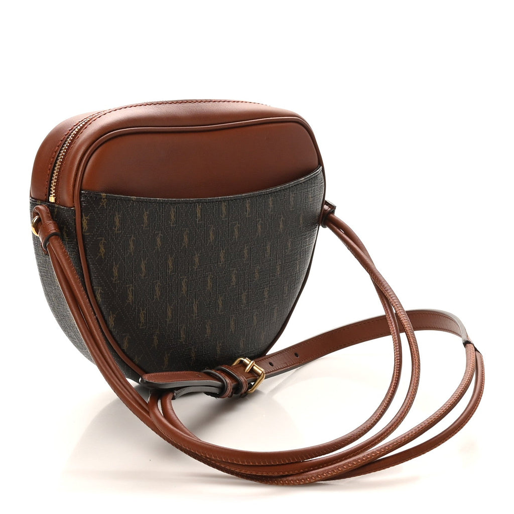 Canvas Smooth Calfskin Le Monogramme Coeur Crossbody Chestnut