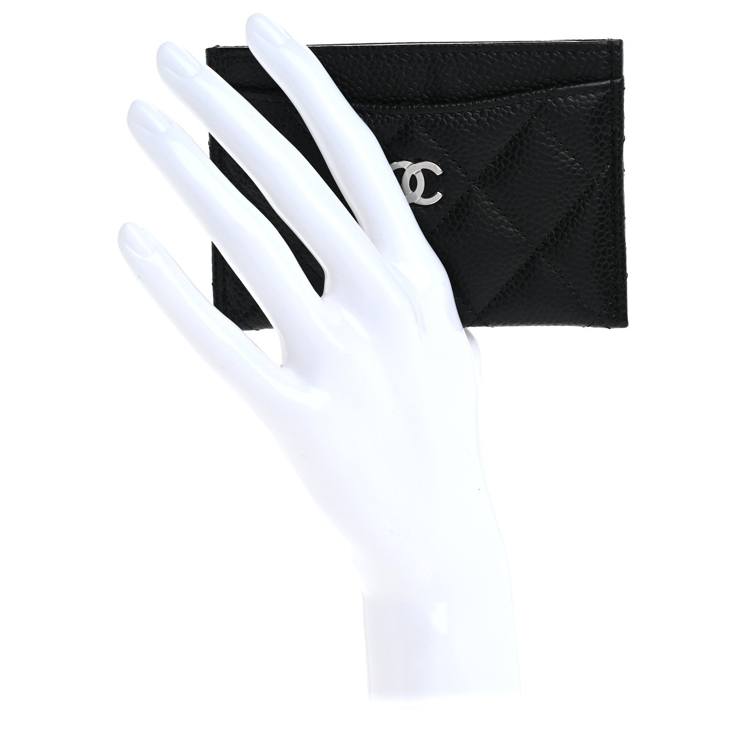 Caviar Quilted  Holder Black