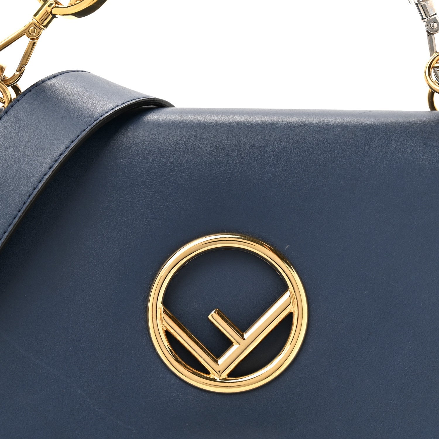 Vitello Century Opaco F is Fendi Kan I Shoulder Bag Blu Scuro