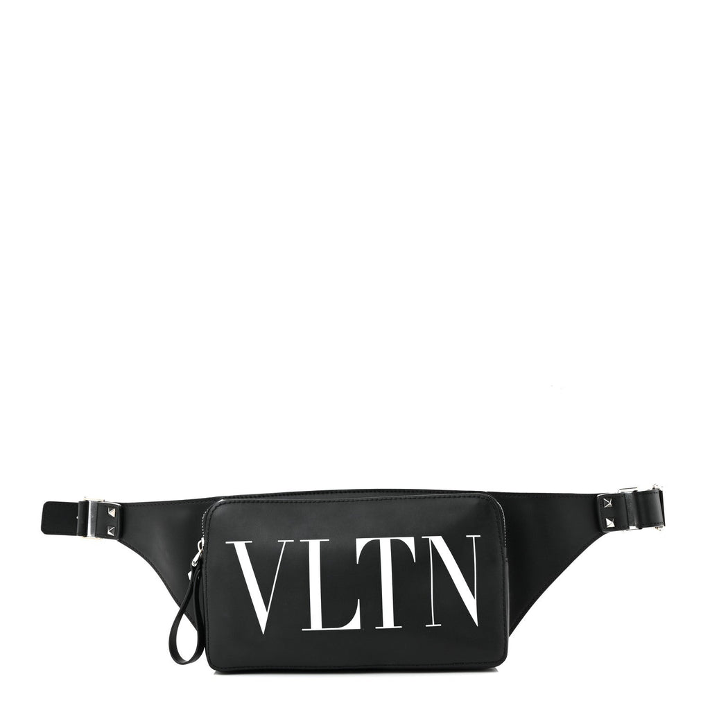 Calfskin VLTN Belt Bag Black White