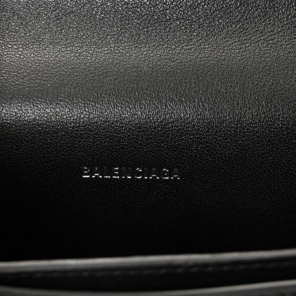 Shiny Box Calfskin Monochrome XS Sharp Belt Bag Black