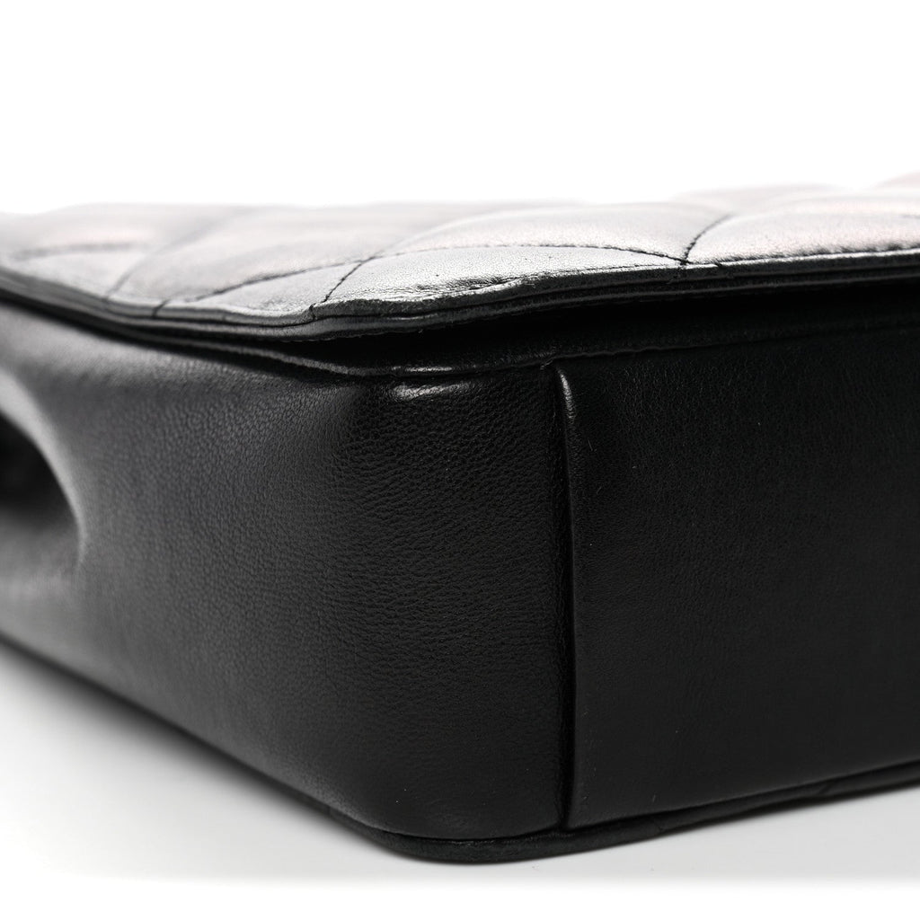 Lambskin Quilted Medium Diamond CC Flap Black