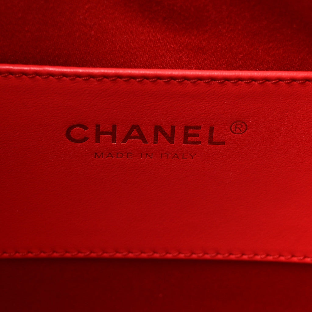 Caviar Quilted Small Chanel 25 Handbag Dark Red