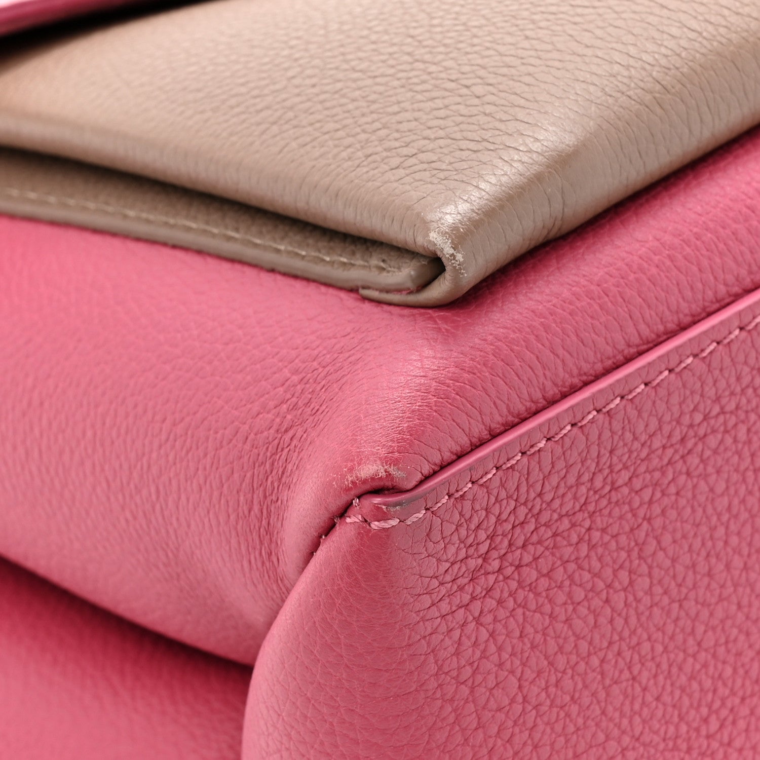 Soft Calfskin My Lockme Top Handle Lie De Vin Oxford Greige