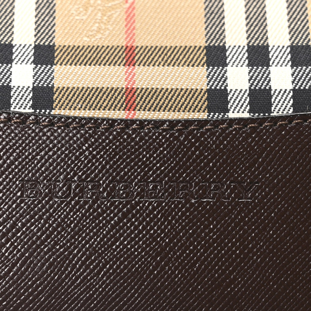 Haymarket Check Small Tote Dark Brown