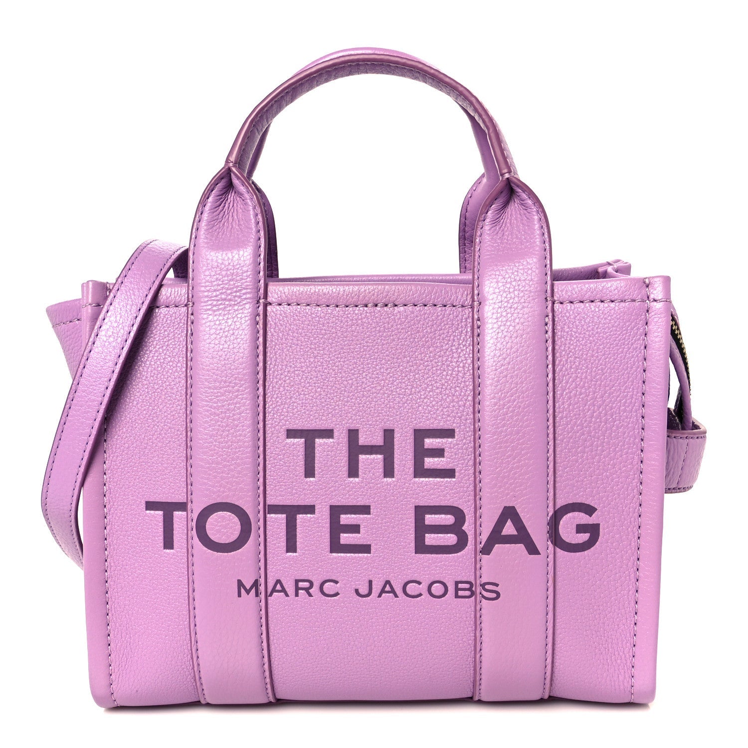 Grained Calfskin Small The Tote Bag Regal Orchid